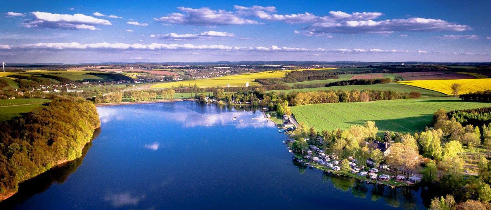 Koberbachtalsperre Luftaufnahme