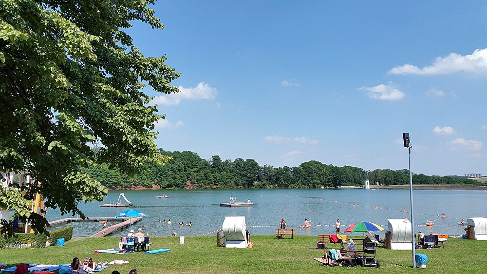 Koberbachtalsperre Strandbad Liegewiese